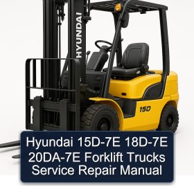 Hyundai 15D-7E 18D-7E 20DA-7E Forklift Trucks Service Repair Manual