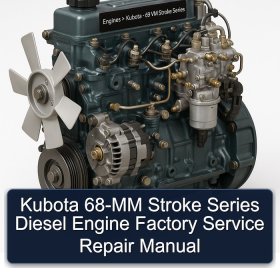 Kubota 68-MM Stroke Series Diesel Engine Factory Service Repair Manual