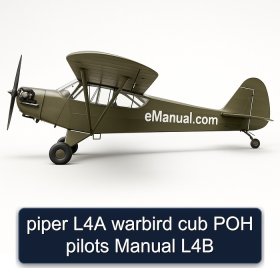 piper L4A warbird cub POH pilots Manual L4B