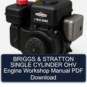 BRIGGS & STRATTON SINGLE CYLINDER OHV Engine Workshop Manual PDF Download