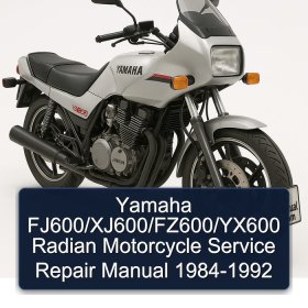 Yamaha FJ600/XJ600/FZ600/YX600 Radian Motorcycle Service Repair Manual 1984-1992