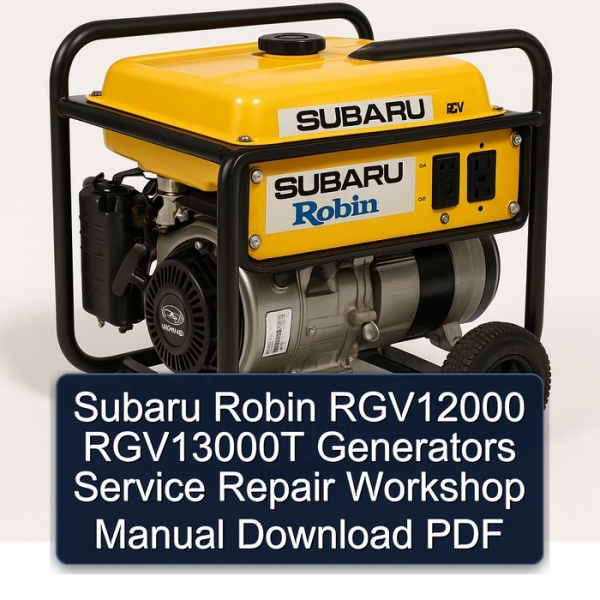 Subaru Robin RGV12000 RGV13000T Generators Service Repair Workshop Manual Download PDF