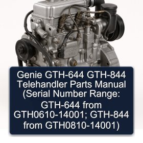 Genie GTH-644 GTH-844 Telehandler Parts Manual (Serial Number Range: GTH-644 from GTH0610-14001; GTH-844 from GTH0810-14001)