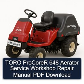 TORO ProCoreR 648 Aerator Service Workshop Repair Manual PDF Download