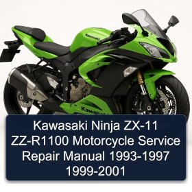 Kawasaki Ninja ZX-11 ZZ-R1100 Motorcycle Service Repair Manual 1993-1997 1999-2001