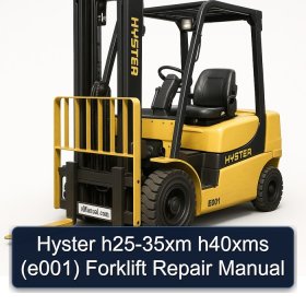 Hyster h25-35xm h40xms (e001) Forklift Repair Manual