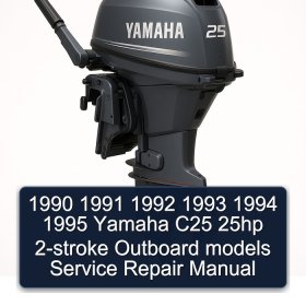 1990 1991 1992 1993 1994 1995 Yamaha C25 25hp 2-stroke Outboard models Service Repair Manual