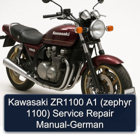 Kawasaki ZR1100 A1 (zephyr 1100) Service Repair Manual-German