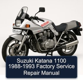 Suzuki Katana 1100 1988-1993 Factory Service Repair Manual