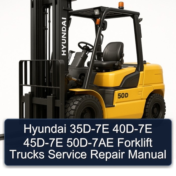 Hyundai 35D-7E 40D-7E 45D-7E 50D-7AE Forklift Trucks Service Repair Manual