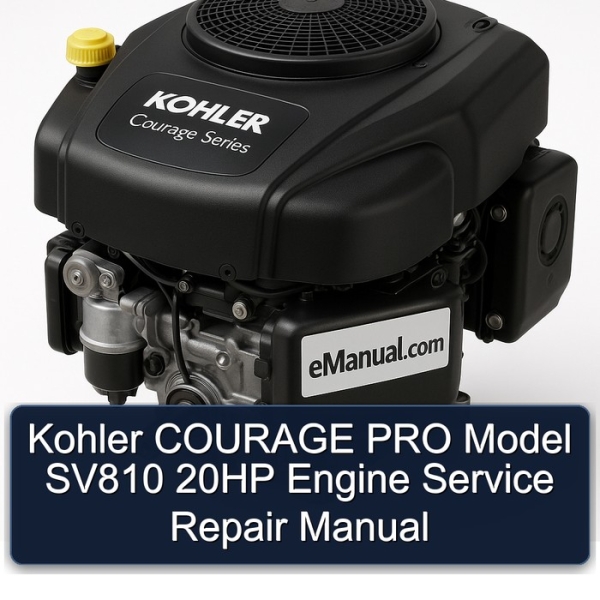 Kohler COURAGE PRO Model SV810 20HP Engine Service Repair Manual