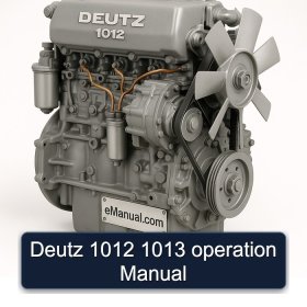 Deutz 1012 1013 operation Manual