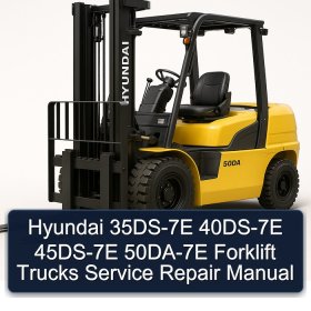 Hyundai 35DS-7E 40DS-7E 45DS-7E 50DA-7E Forklift Trucks Service Repair Manual