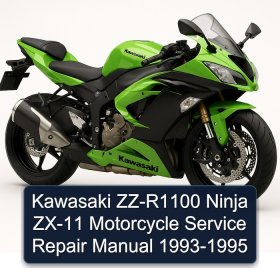 Kawasaki ZZ-R1100 Ninja ZX-11 Motorcycle Service Repair Manual 1993-1995