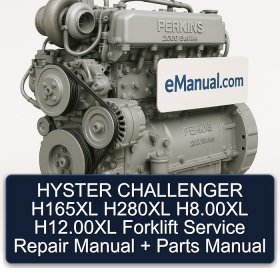 HYSTER CHALLENGER H165XL H280XL H8.00XL H12.00XL Forklift Service Repair Manual + Parts Manual