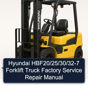 Hyundai HBF20/25/30/32-7 Forklift Truck Factory Service Repair Manual