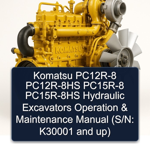 Komatsu PC12R-8 PC12R-8HS PC15R-8 PC15R-8HS Hydraulic Excavators Operation & Maintenance Manual (S/N: K30001 and up)