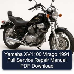 Yamaha XV1100 Virago 1991 Full Manual de servicio y reparación PDF Download