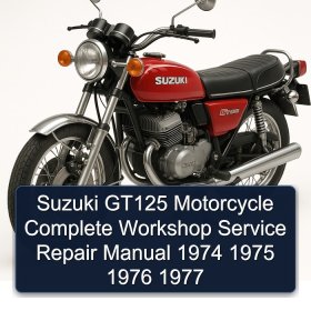 Suzuki GT125 Motorcycle Complete Workshop Service Repair Manual 1974 1975 1976 1977