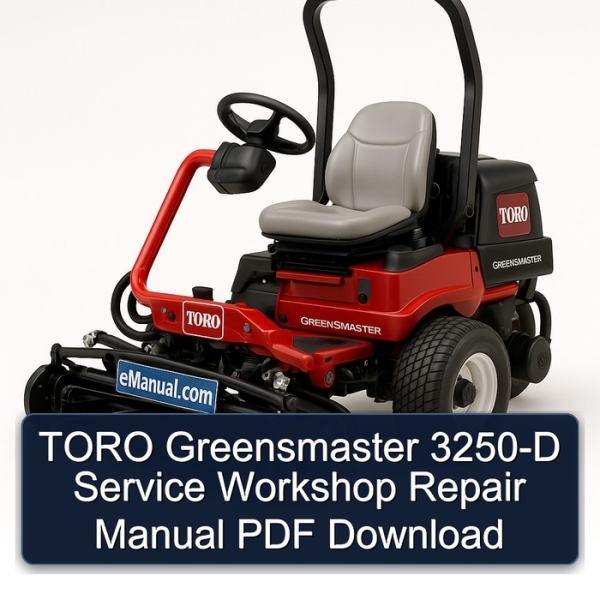 TORO Greensmaster 3250-D Service Workshop Repair Manual PDF Download