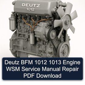 Deutz BFM 1012 1013 Engine WSM Service Manual Repair PDF Download