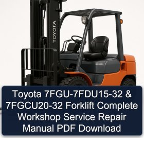 Toyota 7FGU-7FDU15-32 & 7FGCU20-32 Forklift Complete Workshop Service Repair Manual PDF Download