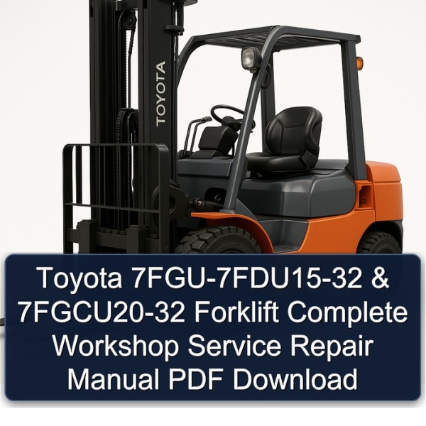 Toyota 7FGU-7FDU15-32 & 7FGCU20-32 Forklift Complete Workshop Service Repair Manual PDF Download