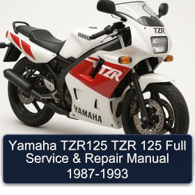 Yamaha TZR125 TZR 125 Full Service & Repair Manual 1987-1993