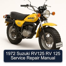 1972 Suzuki RV125 RV 125 Service Repair Manual