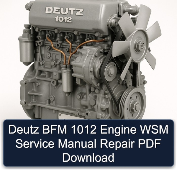 Deutz BFM 1012 Engine WSM Service Manual Repair PDF Download