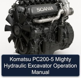 Komatsu PC200-5 Mighty Hydraulic Excavator Operation Manual