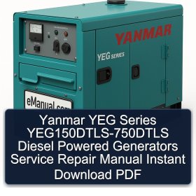 Yanmar YEG Series YEG150DTLS-750DTLS Diesel Powered Generators Service Repair Manual Instant Download PDF
