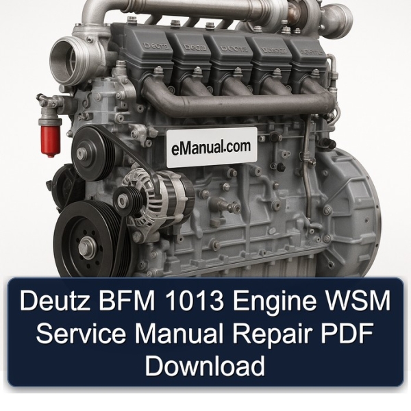 Deutz BFM 1013 Engine WSM Service Manual Repair PDF Download