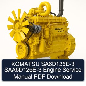 KOMATSU SA6D125E-3 SAA6D125E-3 Engine Service Manual PDF Download