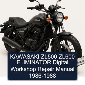 KAWASAKI ZL500 ZL600 ELIMINATOR Digital Workshop Repair Manual 1986-1988