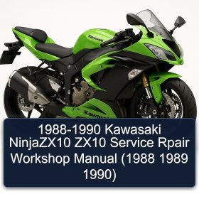 1988-1990 Kawasaki NinjaZX10 ZX10 Service Rpair Workshop Manual (1988 1989 1990)