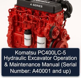 Komatsu PC400LC-5 Hydraulic Excavator Operation & Maintenance Manual (Serial Number: A40001 and up)