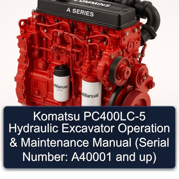 Komatsu PC400LC-5 Hydraulic Excavator Operation & Maintenance Manual (Serial Number: A40001 and up)