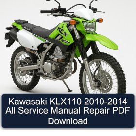 Kawasaki KLX110 2010-2014 All Service Manual Repair PDF Download