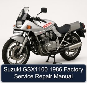 Suzuki GSX1100 1986 Factory Service Repair Manual
