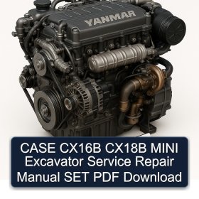 CASE CX16B CX18B MINI Excavator Service Repair Manual SET PDF Download