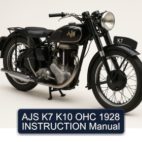 AJS K7 K10 OHC 1928 INSTRUCTION Manual