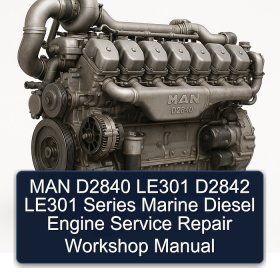 MAN D2840 LE301 D2842 LE301 Series Marine Diesel Engine Service Repair Workshop Manual