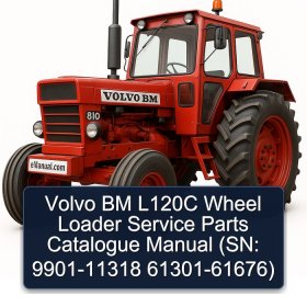 Volvo BM L120C Wheel Loader Service Parts Catalogue Manual (SN: 9901-11318 61301-61676)