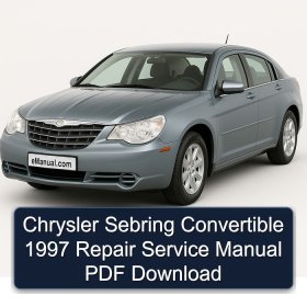 Chrysler Sebring Convertible 1997 Repair Service Manual PDF Download
