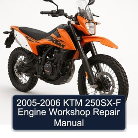 2005-2006 KTM 250SX-F Engine Workshop Repair Manual