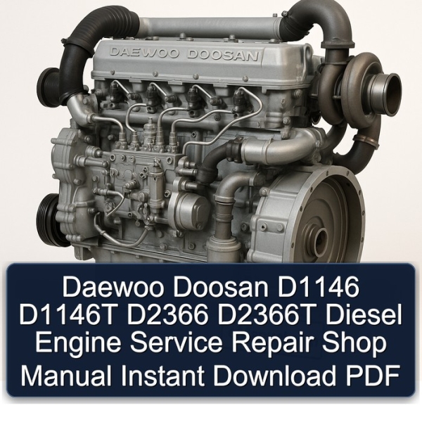Daewoo Doosan D1146 D1146T D2366 D2366T Diesel Engine Service Repair Shop Manual Instant Download PDF