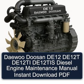 Daewoo Doosan DE12 DE12T DE12TI DE12TIS Diesel Engine Maintenance Manual Instant Download PDF