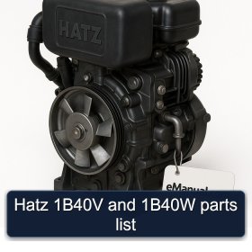 Hatz 1B40V and 1B40W parts list