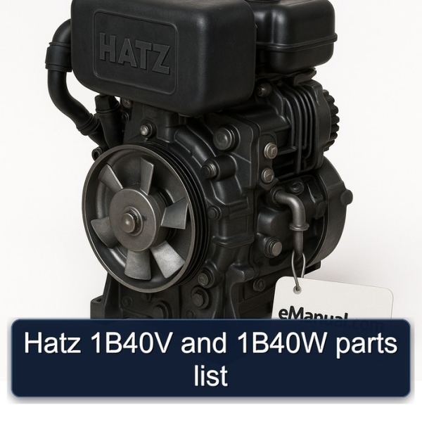 Hatz 1B40V and 1B40W parts list